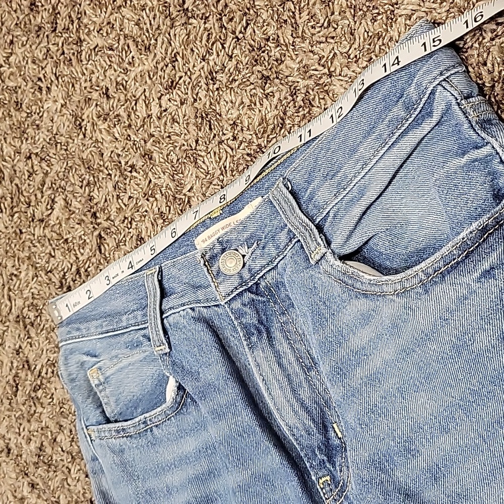 Levi's '94 Baggy Super Wide Leg 28 x 31 90s Mid Rise Take Chances - Picture 9 of 16